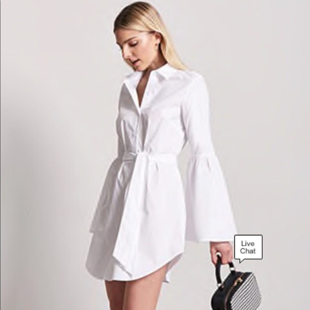 3/$20 Self-Tie Button-Front Shirt Dress NWT